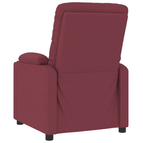 Relaxsessel Elektrisch Weinrot Stoff