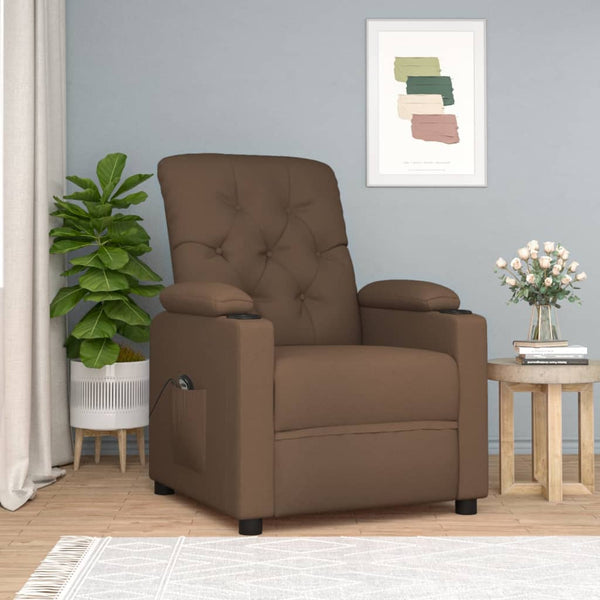 Relaxsessel Elektrisch Braun Stoff