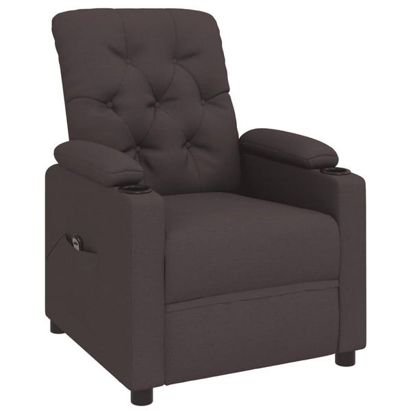 Relaxsessel Elektrisch Dunkelbraun Stoff