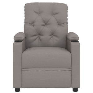 vidaXL Fauteuil relax électrique tissu taupe