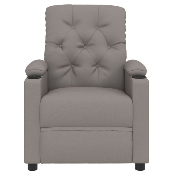 vidaXL Fauteuil relax électrique tissu taupe