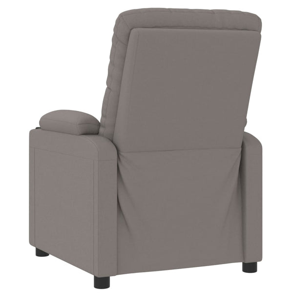 vidaXL Fauteuil relax électrique tissu taupe