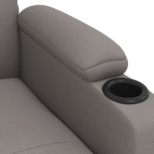 vidaXL Fauteuil relax électrique tissu taupe