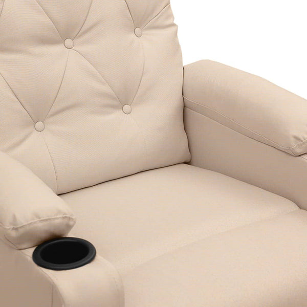 Relaxsessel Elektrisch Creme Stoff