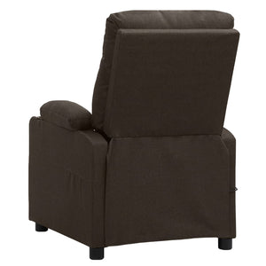 Massagesessel Elektrisch Dunkelbraun Stoff