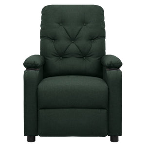 vidaXL Fauteuil de massage électrique Vert foncé Tissu