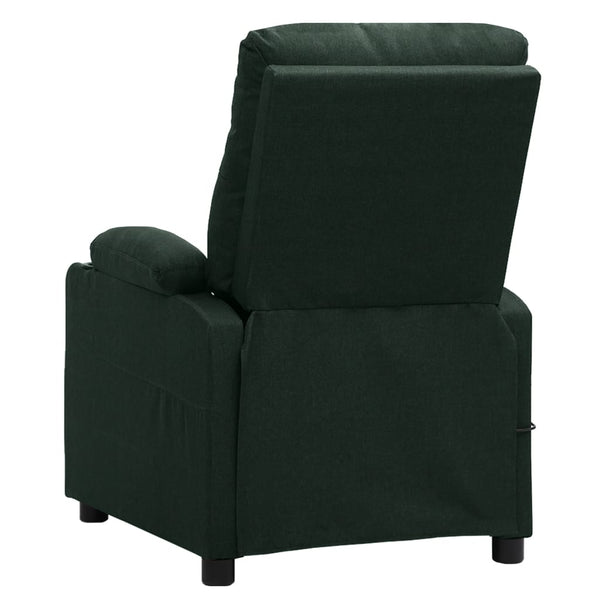 vidaXL Fauteuil de massage électrique Vert foncé Tissu