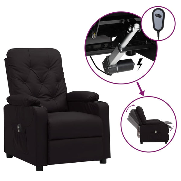 Relaxsessel Elektrisch Schwarz Kunstleder