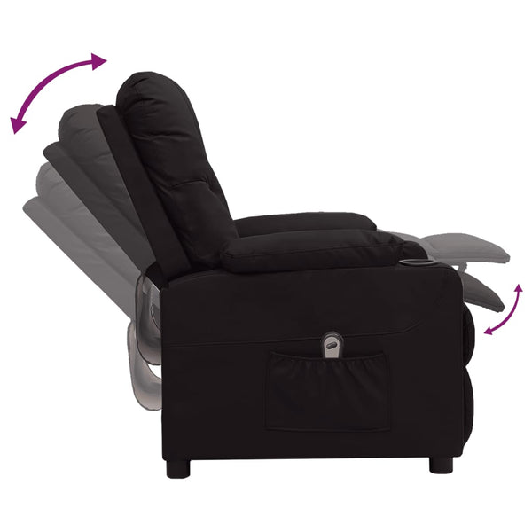 Relaxsessel Elektrisch Schwarz Kunstleder