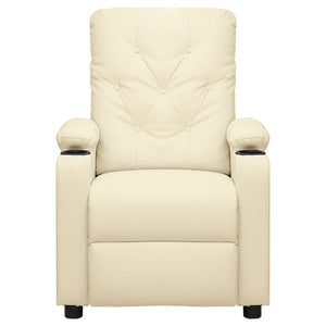 Relaxsessel Elektrisch Creme Kunstleder