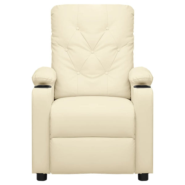 Relaxsessel Elektrisch Creme Kunstleder