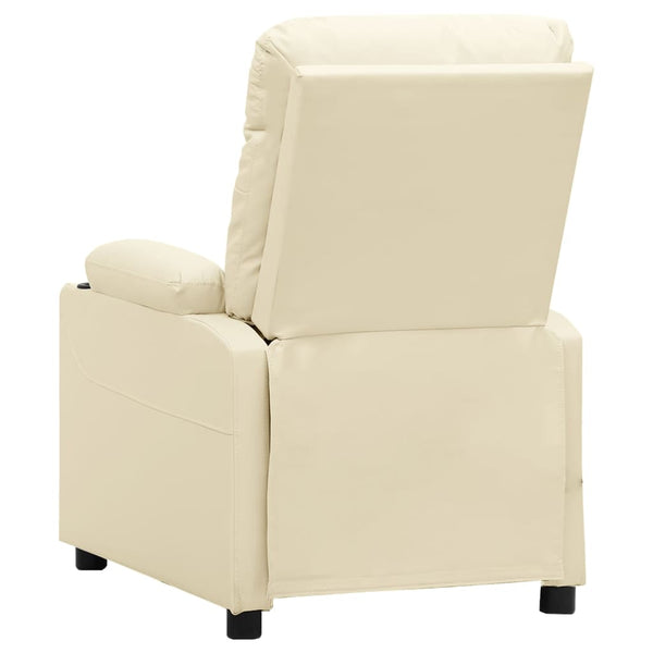 Relaxsessel Elektrisch Creme Kunstleder