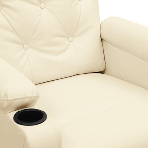 Relaxsessel Elektrisch Creme Kunstleder