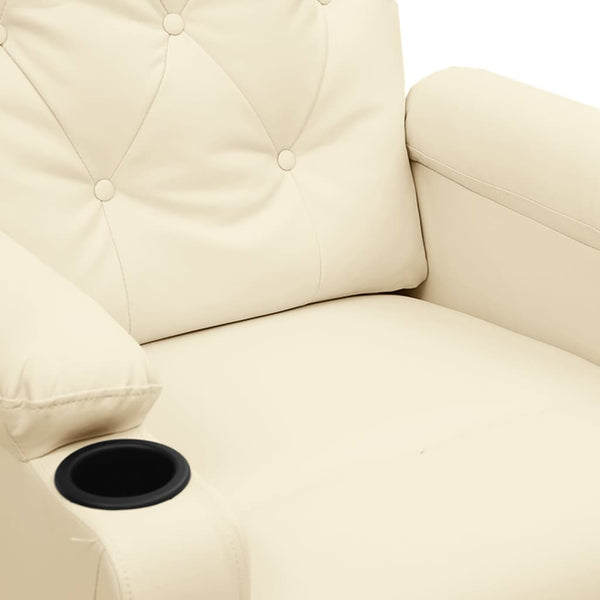 Relaxsessel Elektrisch Creme Kunstleder