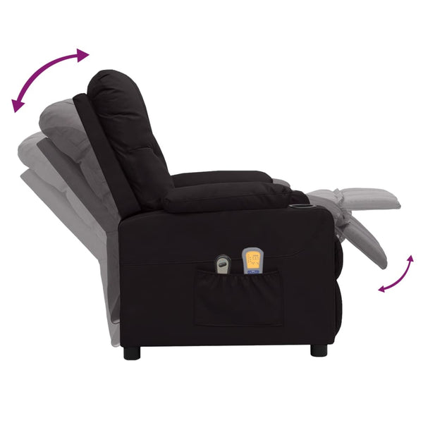Massagesessel Elektrisch Schwarz Kunstleder