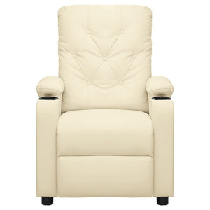 Massagesessel Elektrisch Creme Kunstleder