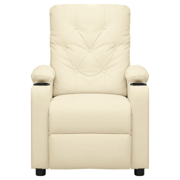 Massagesessel Elektrisch Creme Kunstleder