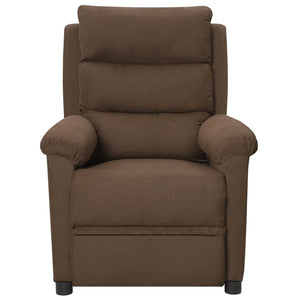 vidaXL Fauteuil relax électrique Marron Tissu