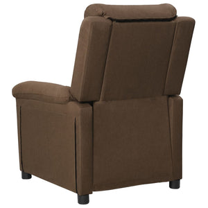 vidaXL Fauteuil relax électrique Marron Tissu