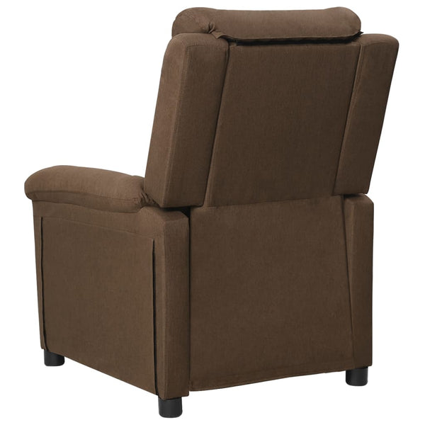 vidaXL Fauteuil relax électrique Marron Tissu