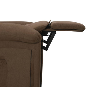 vidaXL Fauteuil relax électrique Marron Tissu