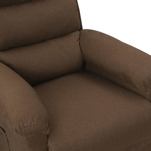 vidaXL Fauteuil relax électrique Marron Tissu