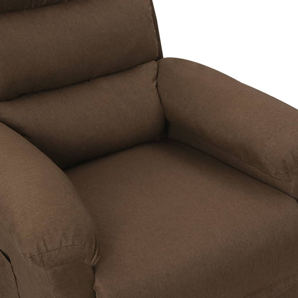 vidaXL Fauteuil relax électrique Marron Tissu