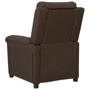 Massagesessel Elektrisch Dunkelbraun Stoff