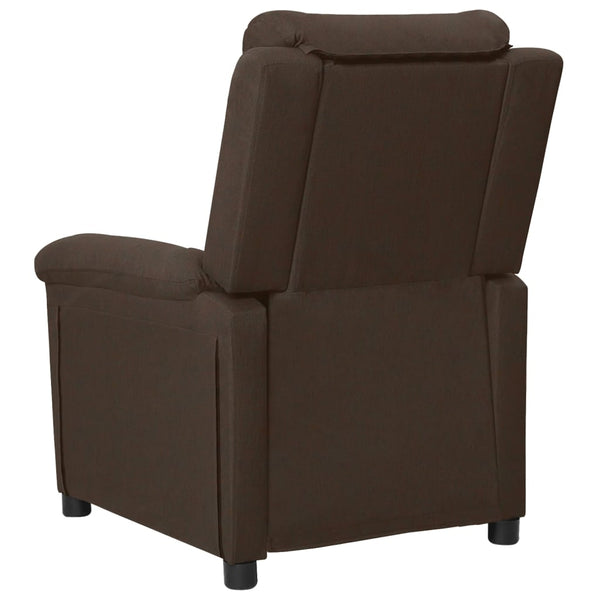 Massagesessel Elektrisch Dunkelbraun Stoff