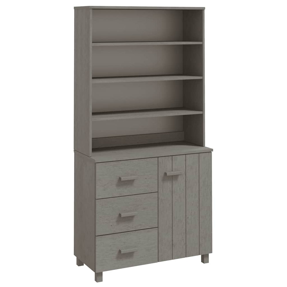 Highboard HAMAR Massivholz Kiefer Hellgrau