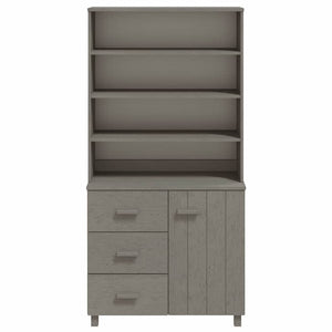 Highboard HAMAR Massivholz Kiefer Hellgrau