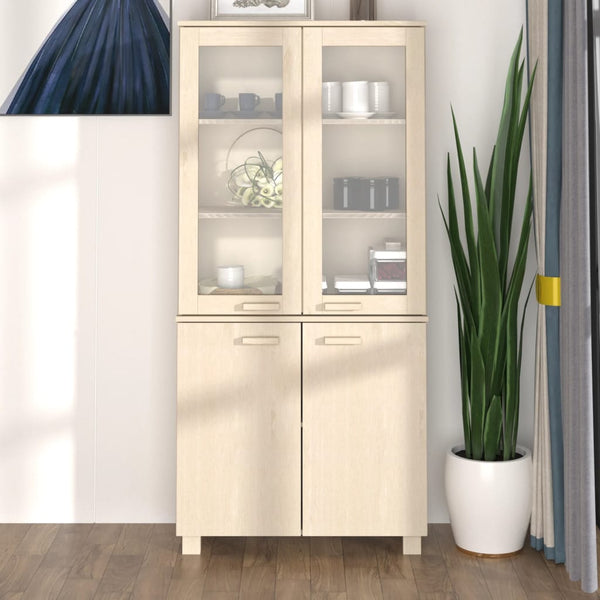 Highboard HAMAR Massivholz Kiefer Honigbraun