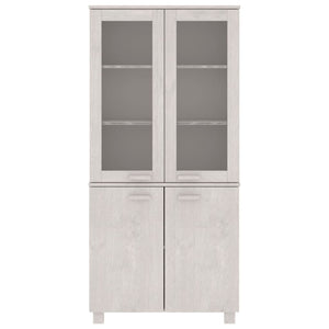 Highboard HAMAR Massivholz Kiefer Weiß