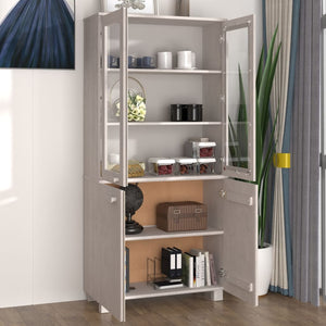 Highboard HAMAR Massivholz Kiefer Weiß