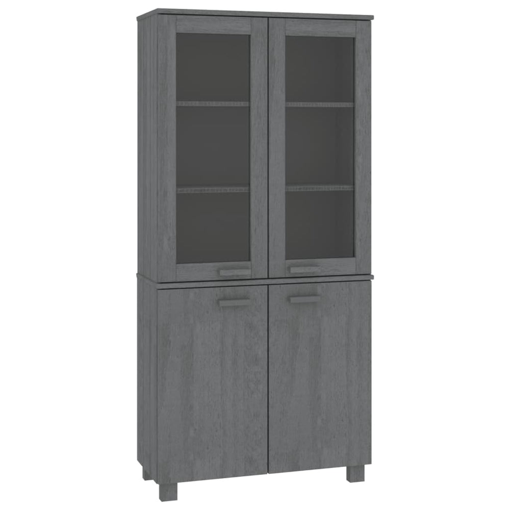 Highboard HAMAR Massivholz Kiefer Dunkelgrau