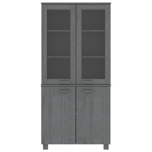 Highboard HAMAR Massivholz Kiefer Dunkelgrau