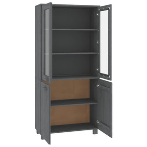 Highboard HAMAR Massivholz Kiefer Dunkelgrau