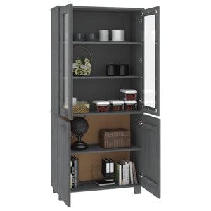 Highboard HAMAR Massivholz Kiefer Dunkelgrau