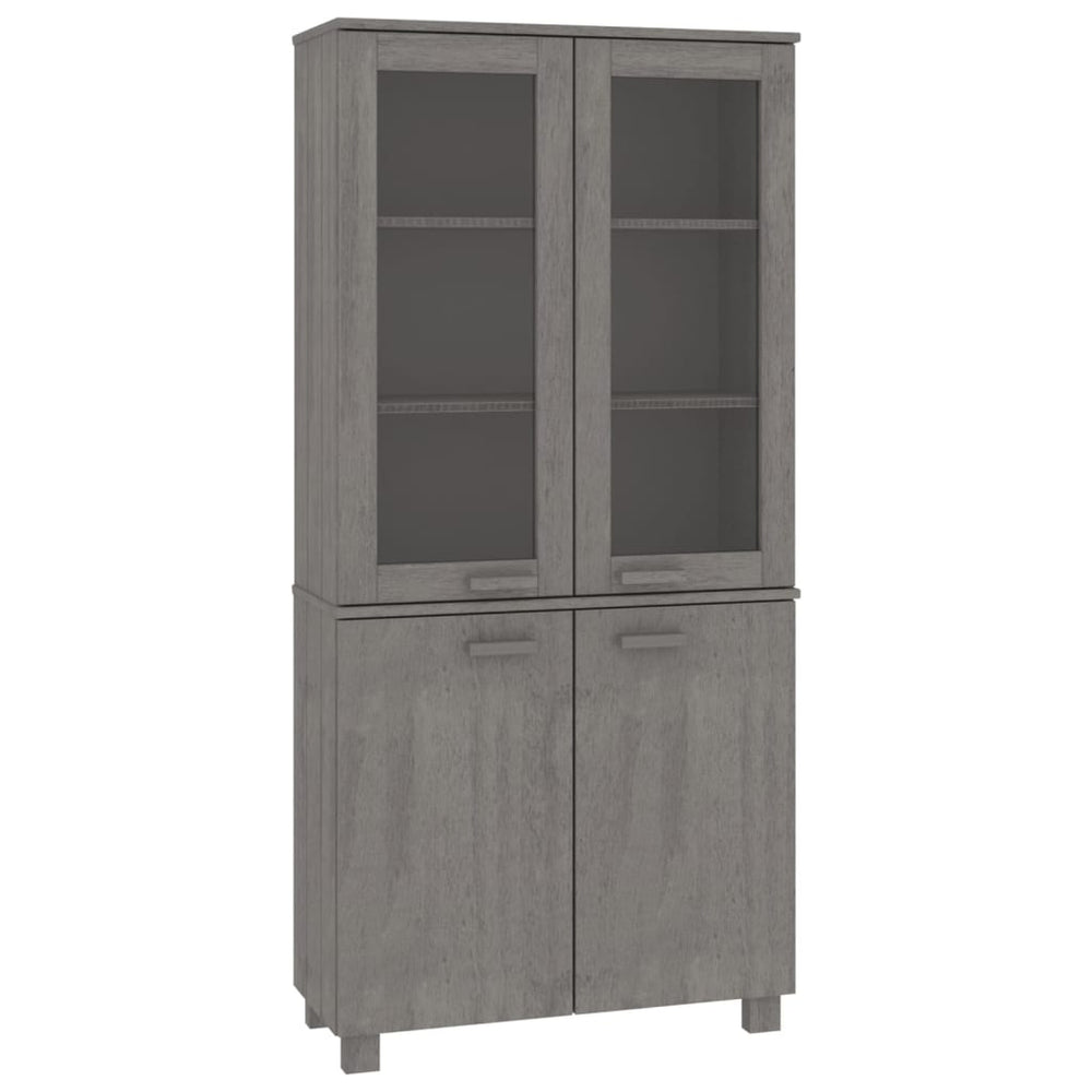 Highboard HAMAR Massivholz Kiefer Hellgrau
