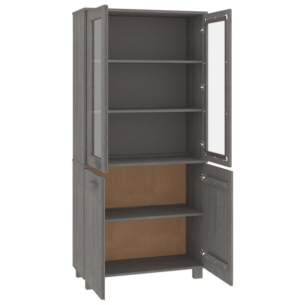 Highboard HAMAR Massivholz Kiefer Hellgrau