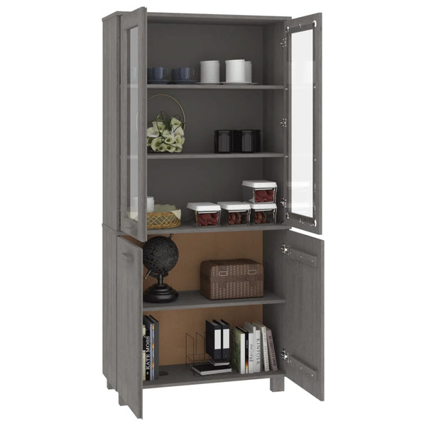Highboard HAMAR Massivholz Kiefer Hellgrau