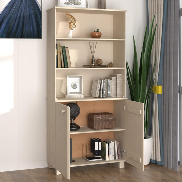 Highboard HAMAR Massivholz Kiefer Honigbraun