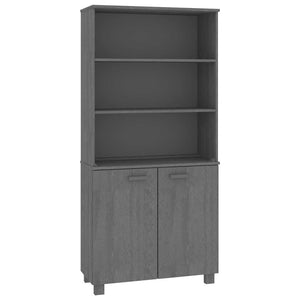 Highboard HAMAR Massivholz Kiefer Dunkelgrau