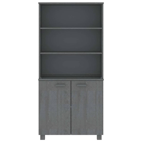 Highboard HAMAR Massivholz Kiefer Dunkelgrau