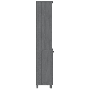 Highboard HAMAR Massivholz Kiefer Dunkelgrau