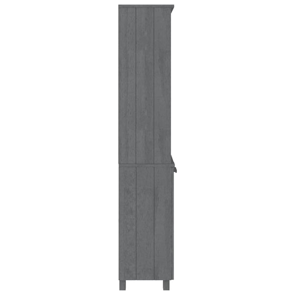 Highboard HAMAR Massivholz Kiefer Dunkelgrau