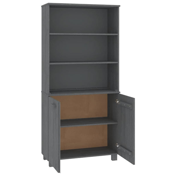 Highboard HAMAR Massivholz Kiefer Dunkelgrau
