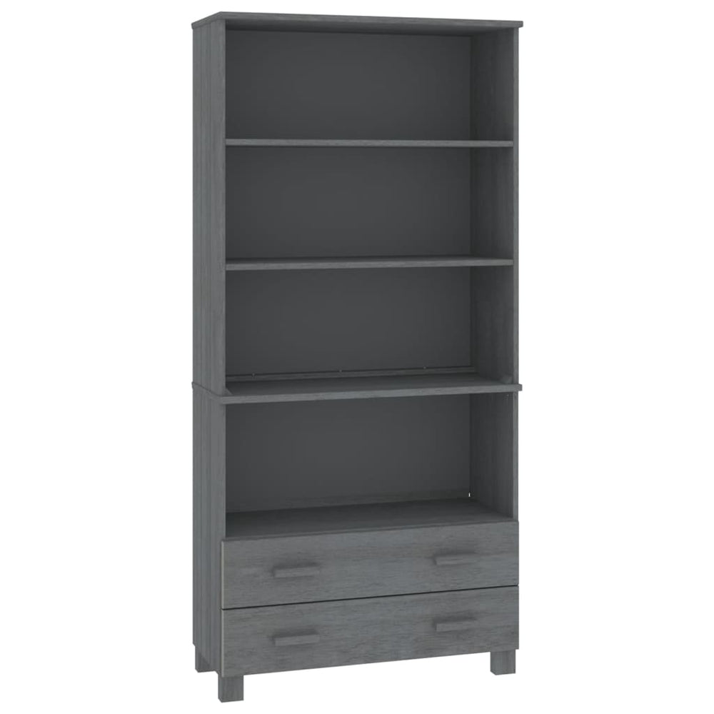 Highboard HAMAR Massivholz Kiefer Dunkelgrau
