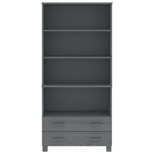 Highboard HAMAR Massivholz Kiefer Dunkelgrau