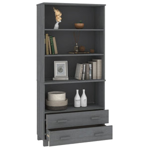 Highboard HAMAR Massivholz Kiefer Dunkelgrau